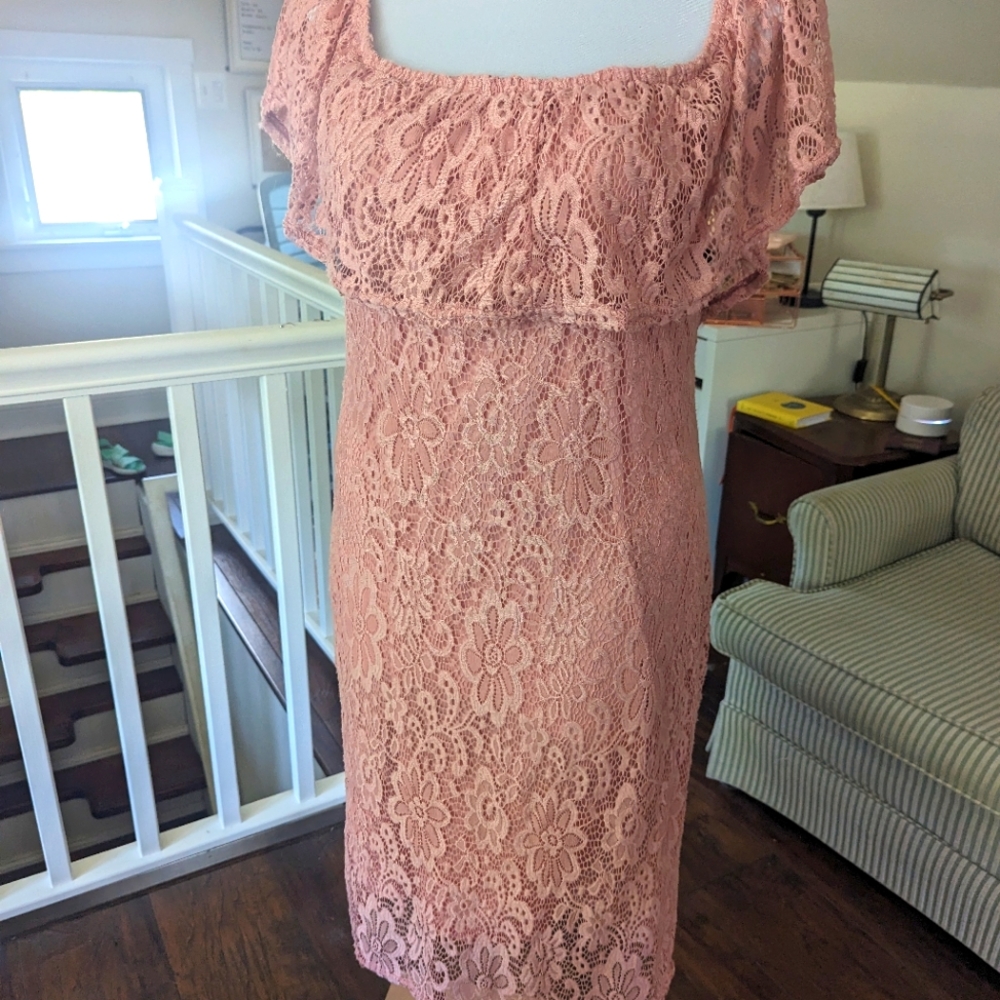 Calvin Klein Pink Lace Dress
